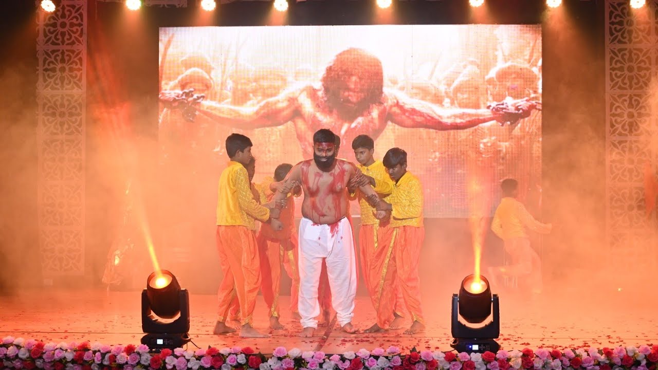 Act of Sambhaji Maharaj in Dharmo Rakshati Rakshita Annual Function of Om Vidyaniketan School Umred.