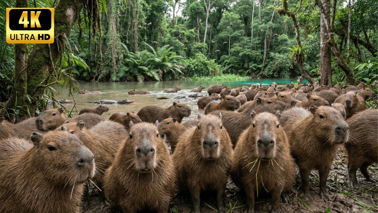 Relaxing Walk in the Amazon: Twilight Waters Where Anacondas Glide | 4K