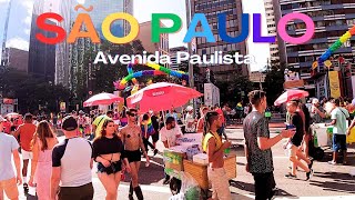 [ 4K ] Walking in Sao Paulo | PARADA DO ORGULHO LGBT+ 2023 na AVENIDA PAULISTA