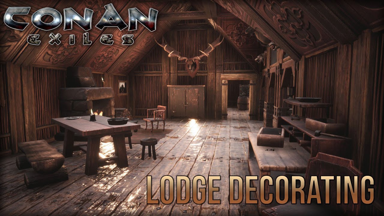 Conan Exiles EP11 - Lodge Decorating - YouTube