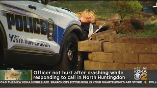 Officer Not Hurt After Crashing While Responding To Call In North Huntingdon