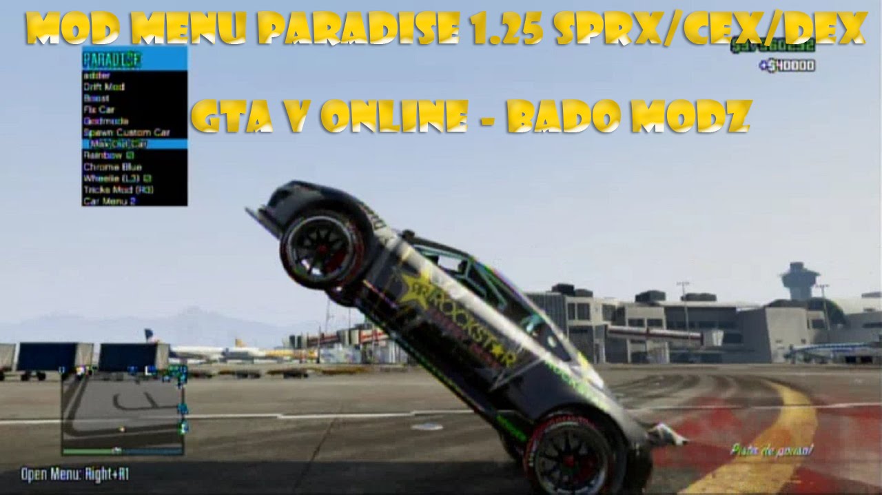 GTA V Online Mod Menu Paradise 1 25 SPRX CEX DEX Bado Modz YouTube 