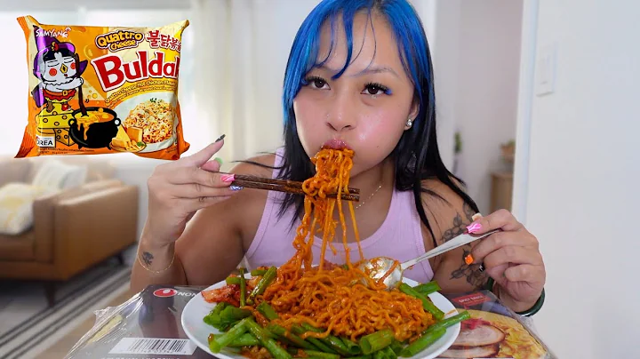 buldak quatro cheese type ramen *mukbang*