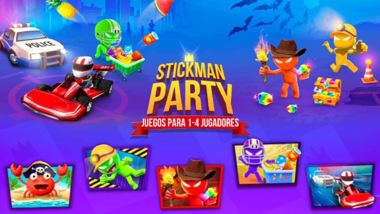 ⁣Stickman Party NEW UPDATE 2024 - New Minigames / New Hats UNLOCKED ( android / ios )