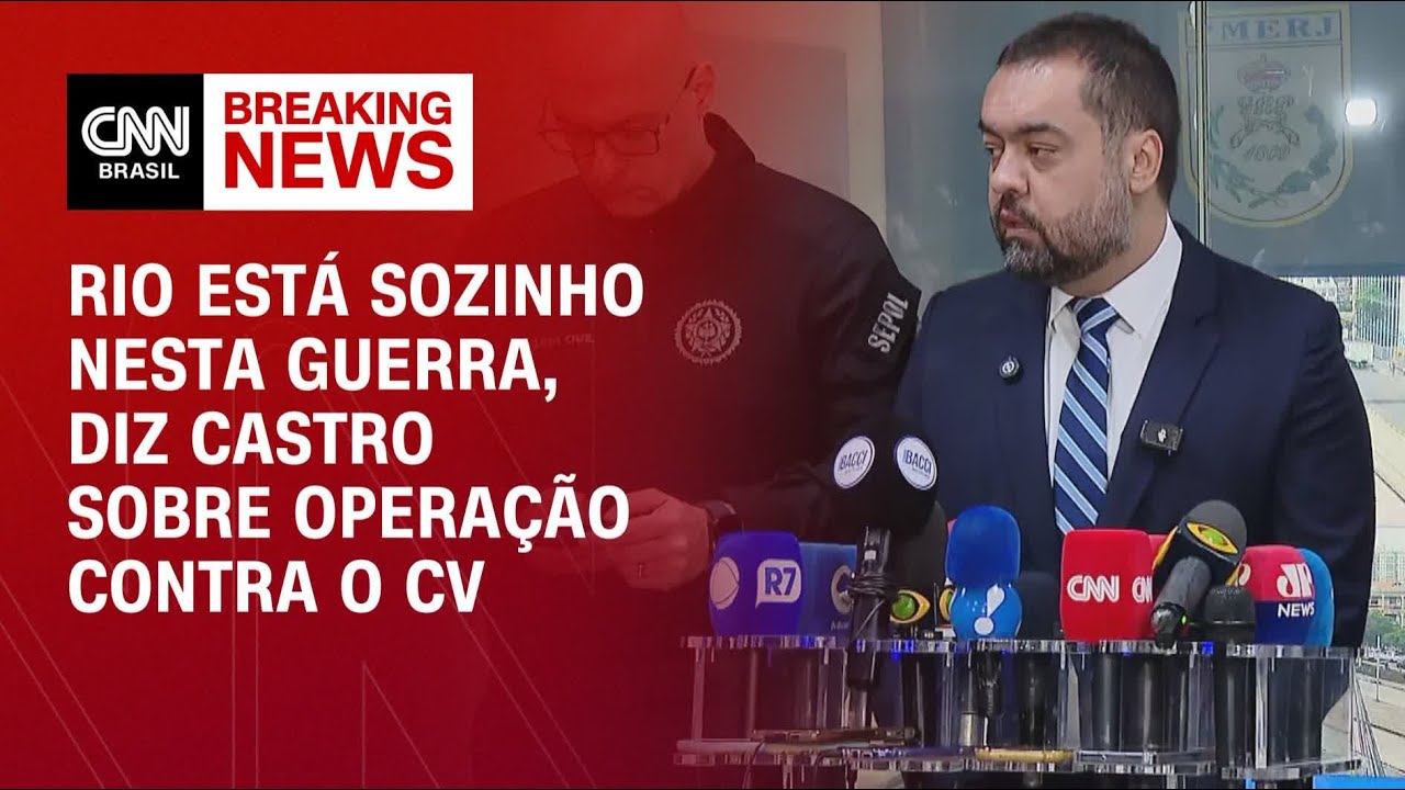 Megaoperação contra CV: Rio está sozinho nesta guerra, diz Cláudio Castro | LIVE CNN
