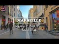 SHOPPING & FOOD STREETS at Vieux Port, Marseille, France 2021 4k ULTRA HD