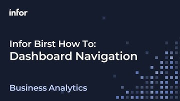 How to Navigate Dashboards in Infor Birst