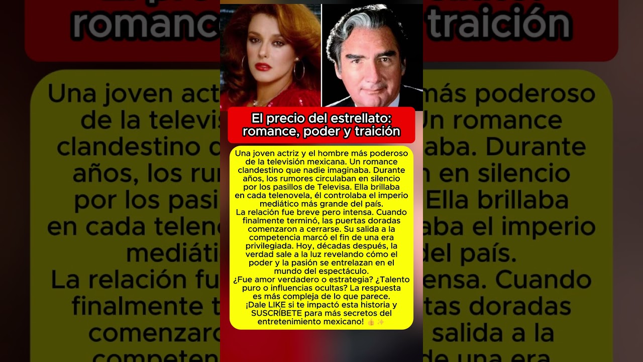 El romance PROHIBIDO que cambió la TV mexicana para siempre 