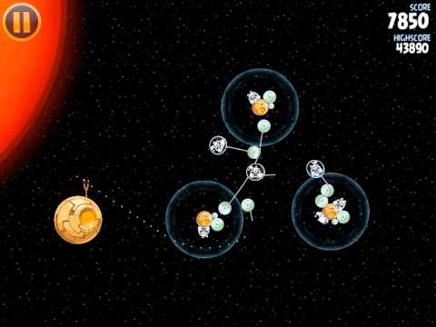 एंग्री बर्ड्स स्टार वार्स डी-3 वॉकथ्रू - वन बर्ड 3 स्टार्स