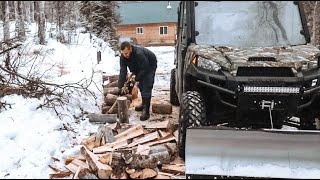 Trip to Anchorage, Alaska! Restocking the Firewood + Off Grid Laundry? Installing our Washer/Dryer!