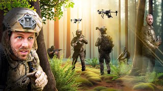Camouflaged hide-and-seek in the face of the army