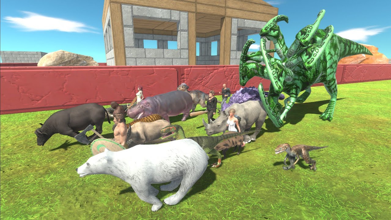 Escape from HYDRA PARASAUROLOPHUS - Animal Revolt Battle Simulator
