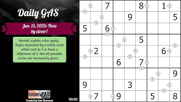 Daily Sudoku - 13 June 2025