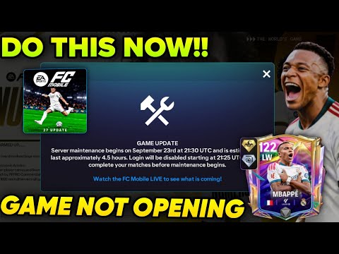 MAINTENANCE UNDERWAY!! GAME NOT OPENING FC MOBILE 27 UPDATE & 3RD ANIVERSARY EVENT FC MOBILE 27!