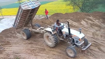 Sand or Soil Unload From Tractors By Digital Hydraulic Facility System Method Brick kiln EICHER 5660