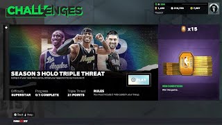NBA 2K23 MyTEAM Season 3 Holo Triple Threat Challenge
