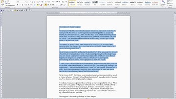 Microsoft Word 2010 Video 16 Selecting text using keys