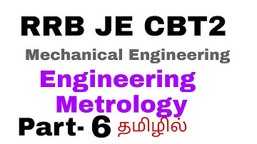 RRB JE CBT2 || Electrical comparator in Tamil || mechanical engineering