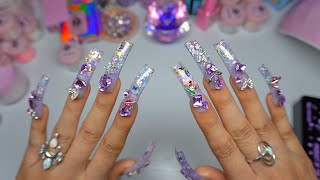 NEW Enail Couture 123go CURVE Nails + $250 Giveaway | Lazy Girl Method Glitter Bling Acrylic DIY Set