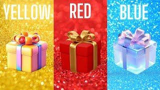 Choose your gift || 3 gift box challenge|| Yellow, Red, Blue #giftboxchallenge #chooseyourgift