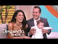 Carlos Calderón se emocionó al recibir por primera vez a su bebé y su prometida en el show | DA