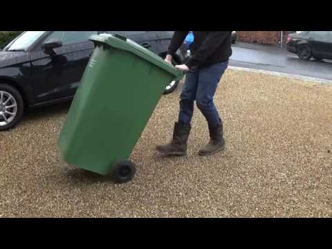 Wheelie bin on Stabilised Gravel Driveway