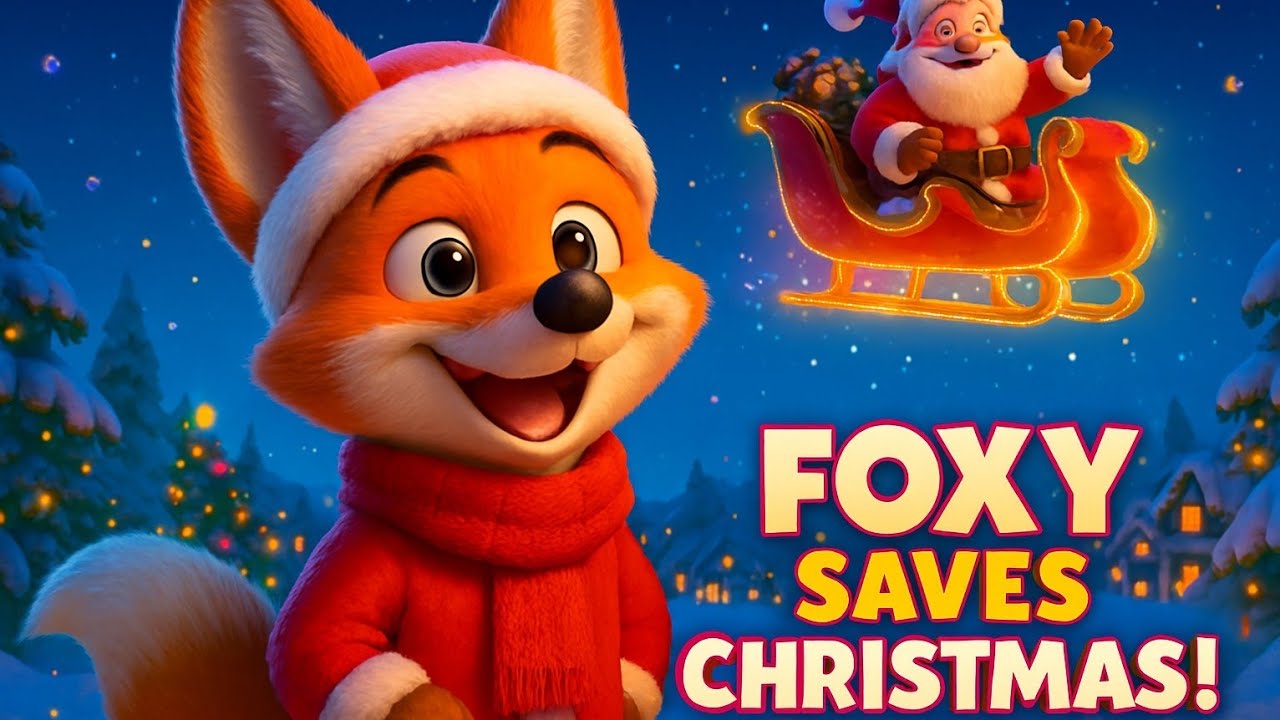 Foxy Saves Christmas 🎅🦊 | Cute Kids Christmas Song | Fun Holiday Music