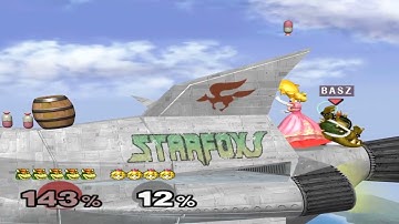Super Smash Bros Melee (GCN) Special Request #2 - Bowser (Koopa Claw) VS Peach
