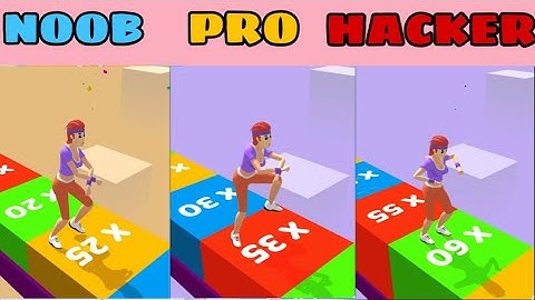 NOOB vs PRO vs HACKER in Skater Stacker   ❤️ All Levels Gameplay, NEW Games iOS, Android