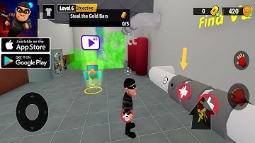 Steel N Escape Thief Sim 3D || First-Gameplay Walkthrough || (Android And iOS)