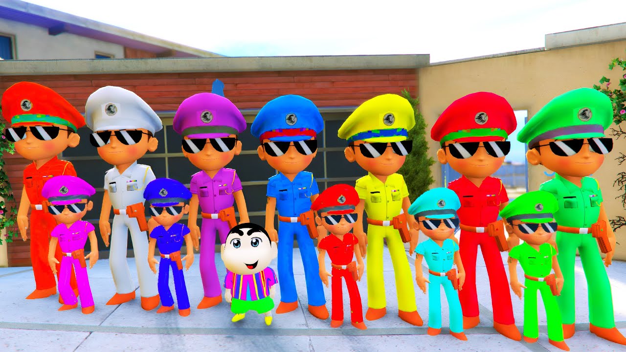 Chota Little Singham And Granny Playing Hide and Seek With Shinchan || With Magic Door