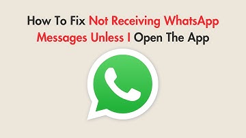 How To Fix Not Receiving WhatsApp Messages Unless I Open The App