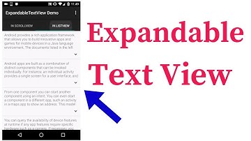 Expandable text view in android | Android Studio: Expand and Collapse a TextView