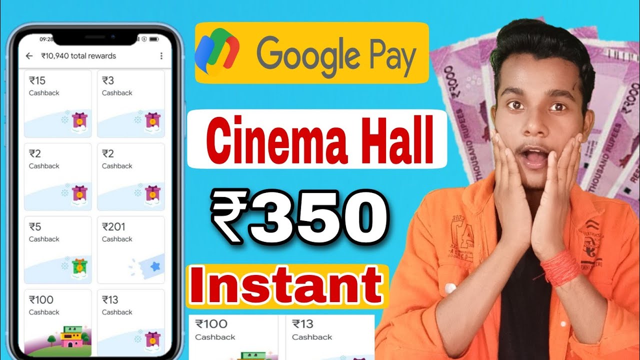 Google Pay Cinema Hall Offer 2022 | G-pay Round 3 Offer Complete Kaise Kare, G-Pay New Offe