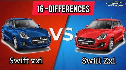 Swift Vxi vs Zxi 2021 || Detailed Comparison of Swift Zxi vs Vxi in Hindi || Vahan Official
