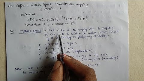 Metric Space Important question In Hindi|B.sc 3rd year|