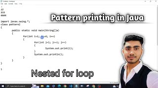 Day - 25 | Pattern printing | Nested Loop in Java programming #javatutorial #java #patternprinting