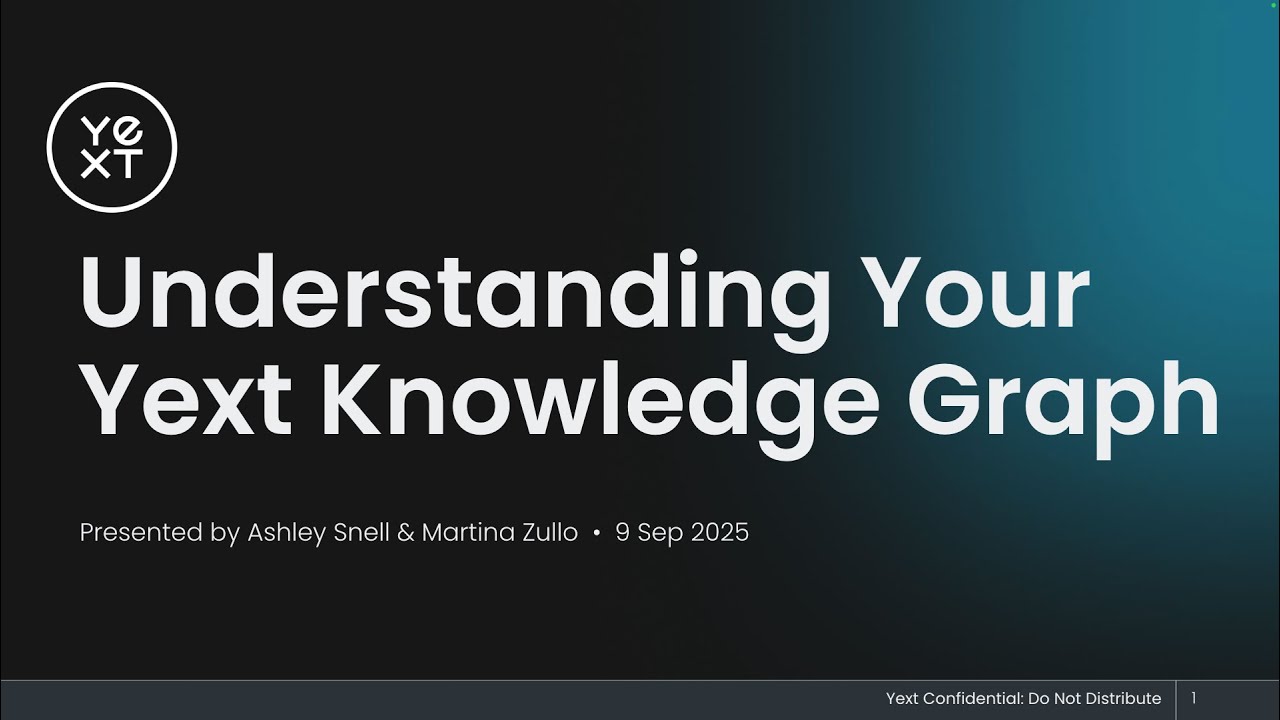 Understanding Your Yext Knowledge Graph
