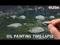 [油絵]4時間20分で描くリアルな川の風景のメイキング | 描き方 | Oil Painting | -No.2