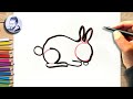 Tuto dessin lapin facile a faire comment dessiner avec les chiffres facilement