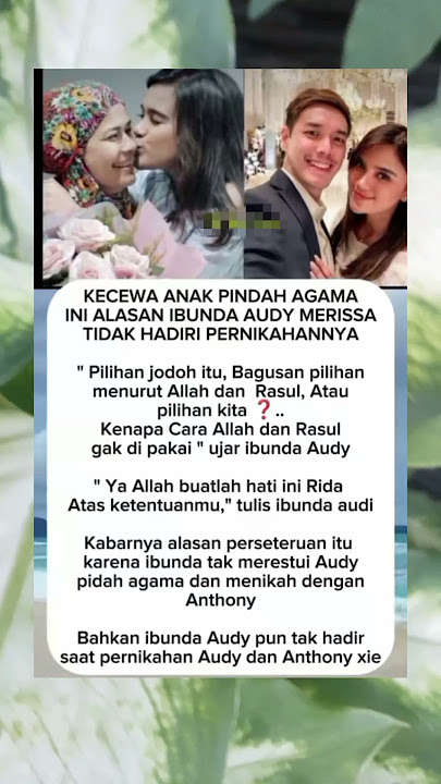 ibunda kecewa Audi Marissa pindah agama #audimarissa #trending #artist #fyptiktok #fakta #fyoutube