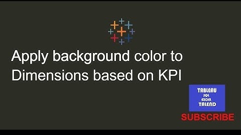 Tableau - How to apply background color to Dimensions? | Tableau table format @TableauTip