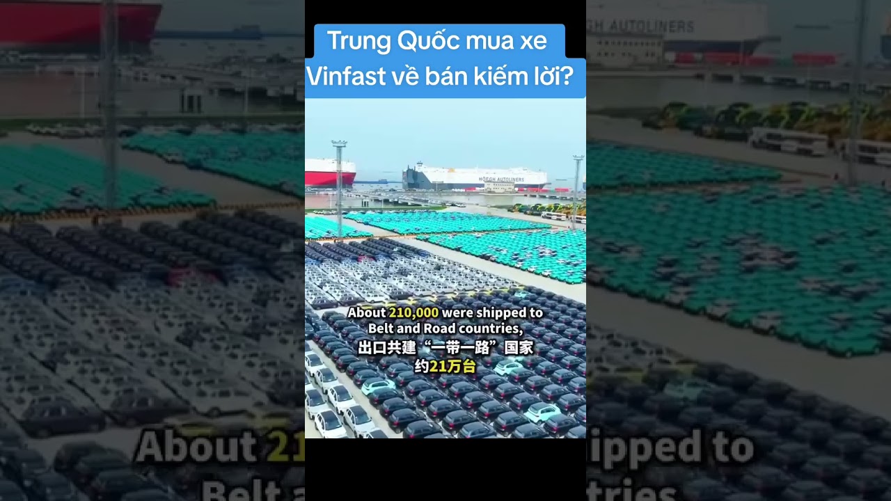 Xuất hiện Video TQ đăng xe Vinfast xuất khẩu tại cảng Tân Châu.Sao tàu không ghé Hải Phòng lên xe rẻ 
