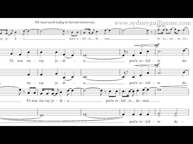 Ranpono - Sydney Guillaume {score video} - SATB Chorus class=