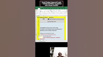 Excel Project Approval Logic – COUNT/COUNTA Explained with Visual Verdict!