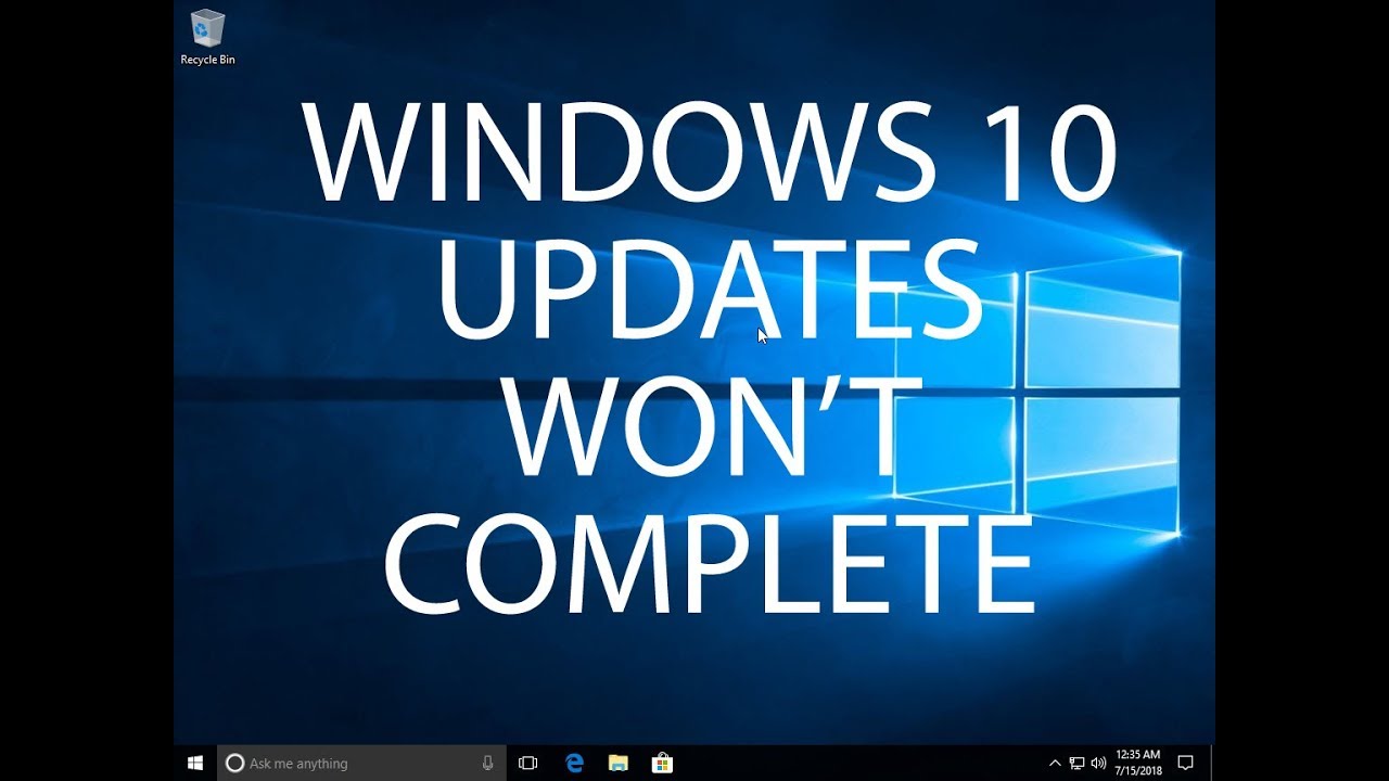 How To Repair Issues With Windows 10 Updates That Won't Complete - YouTube