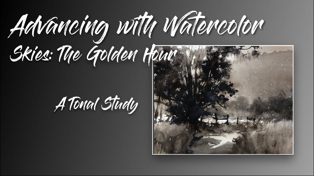 Продвигаемся с акварелью: Золотой час — Тональный этюд