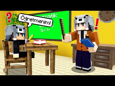 OĞLUMUN OKULDA ÖĞRETMENİ OLDUM! 😱 - Minecraft