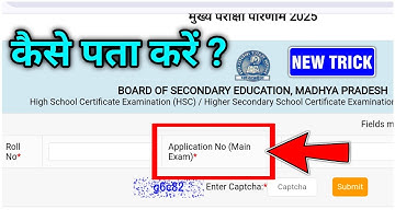 Application Number Kya Hota Hai | Application Number Kaise Nikale 2025 | MP Board Result 2025