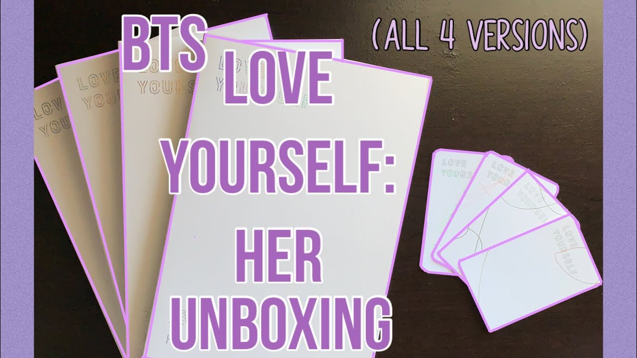 [Unboxing] BTS Love Yourself: Her (All Four Versions)| 방탄소년단